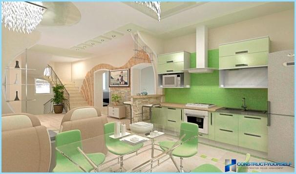 Design af en køkken-stue i et privat hus