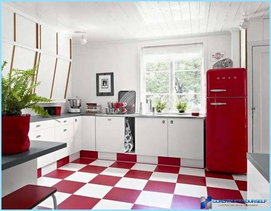 Kuhinja u crveno-bijeloj boji