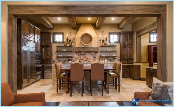 Country style in kitchen interior