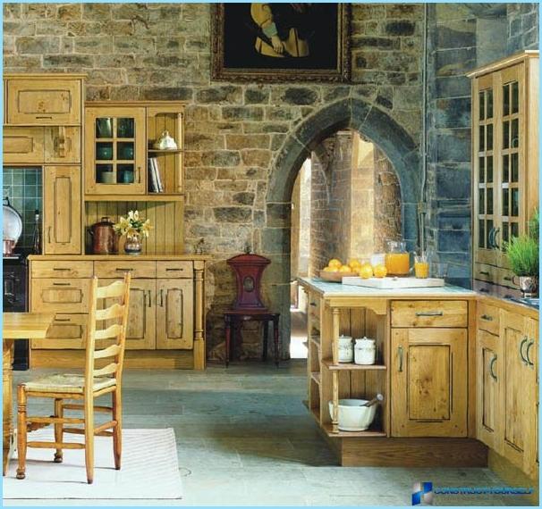 Country style in kitchen interior