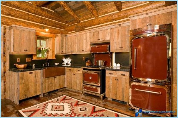 Country style in kitchen interior