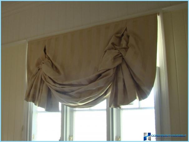 How to sew curtains for the kitchen with their hands