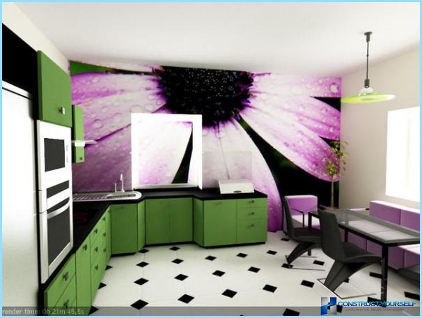 Wandbilder in der Küche, die den Raum erweitern
