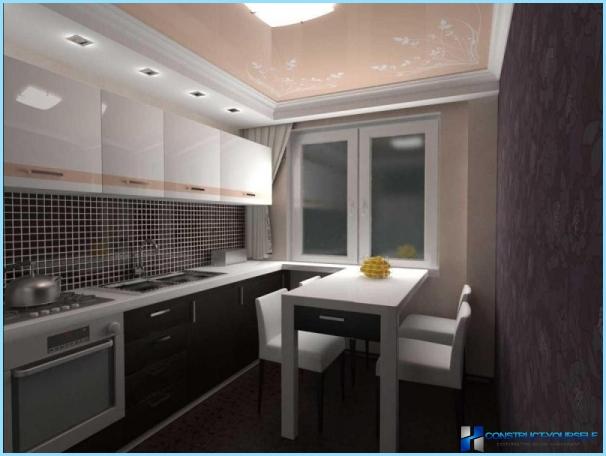 Kitchen design in small apartment