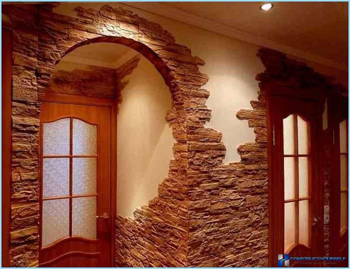 The design and finish of the hallway decorative stone