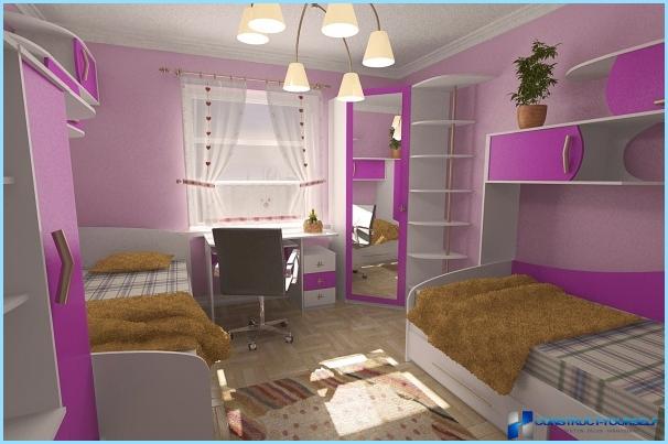 Interior nursery for two girls