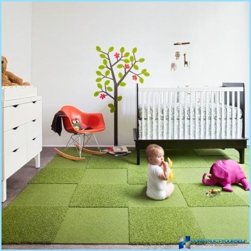 The flooring in the nursery