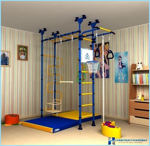 Sports area in the children's room