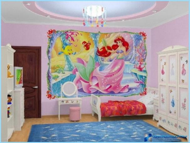 Fotowandpapier in einem Innenraum für ein Kinderzimmer