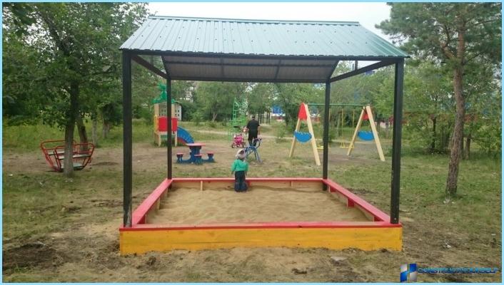 A sandbox for children in the country