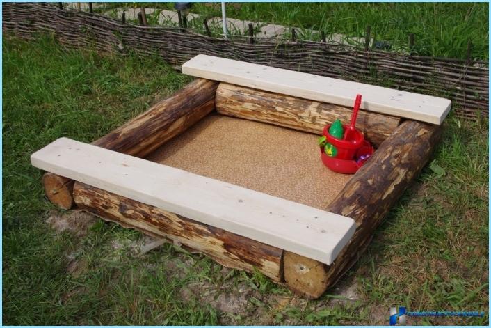 A sandbox for children in the country
