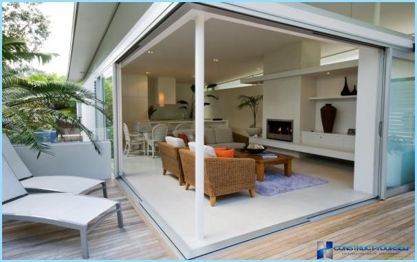 Privat veranda design i et privat hus