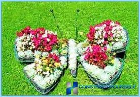 Beau design et décoration de parterres de fleurs et de parterres de fleurs dans le pays