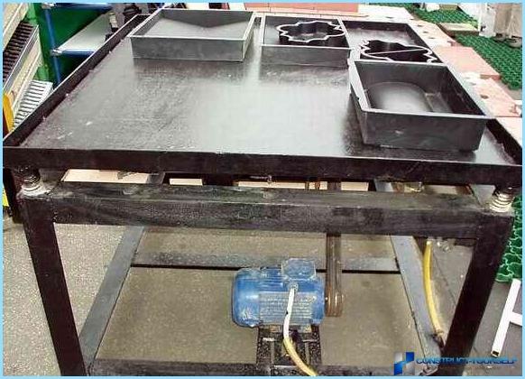 Technology of production of paving tiles with their hands