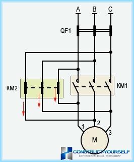 Wiring diagram for reversible magnetic starter