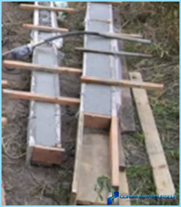 Fabrication and installation of concrete poles for fence