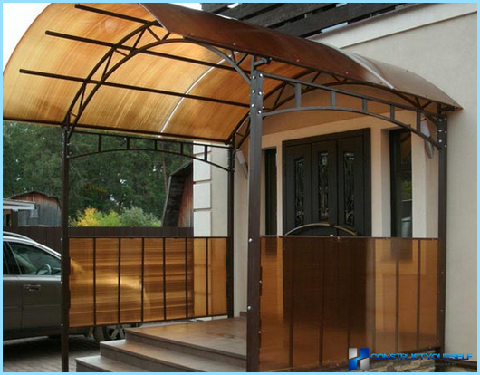 Canopy for porch of polycarbonate