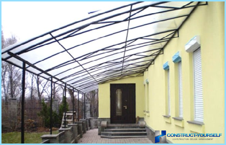 How to make a canopy made of polycarbonate