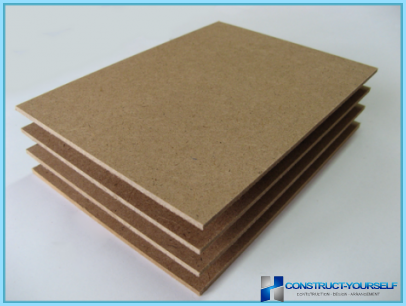 Fiberboard or hardboard