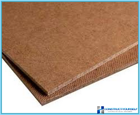 Fiberboard or hardboard