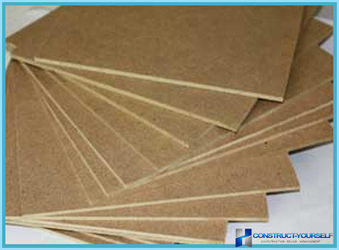 Fiberboard or hardboard