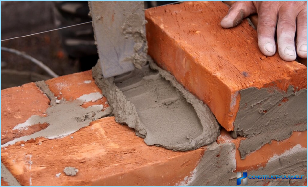 Mixing of mortar for bricklaying