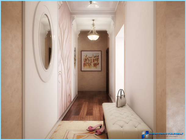 Design narrow hallway in the apartment