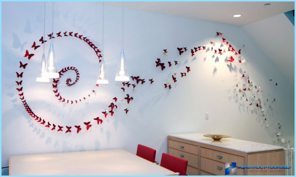 Dekoratívne motýle na dekoráciu na stene