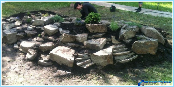 Rockery landscape design