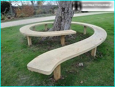 Garden bench made of larch