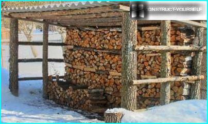 Tog pile of logs