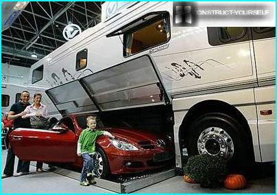 Motorhome with garage