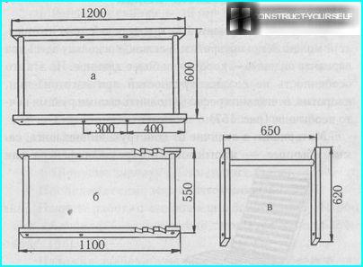 El esquema para la fabricación de tumbonas de marco