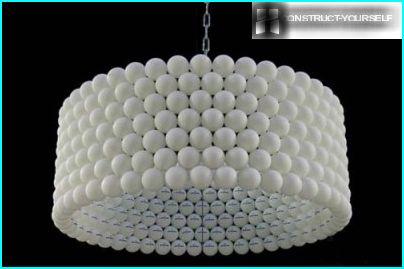 Lamp from plastic balls