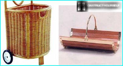 Panier et transport en bois