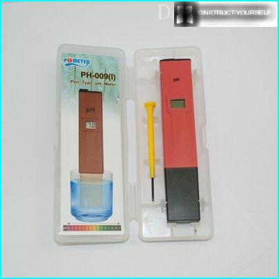 A special device for measuring acidity - PH meter