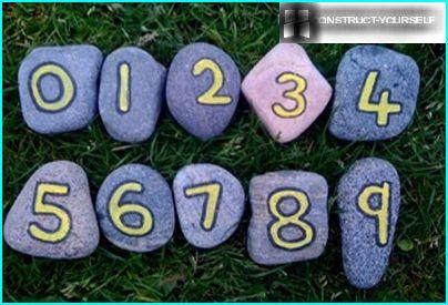 The numbers on the stones