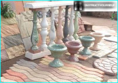 Elegant balusters made of concrete